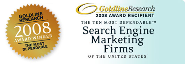 Goldline Research 2008 Award — Ten Most Dependable SEM Firms