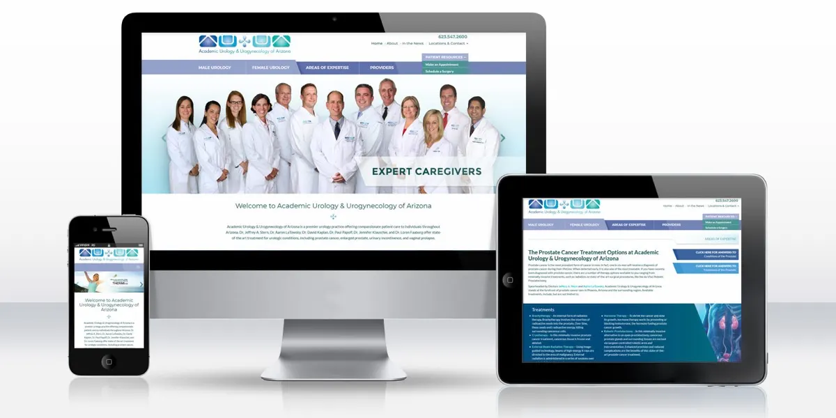 Academic Urology & Urogynecology of Arizona: Responsive Practice Website