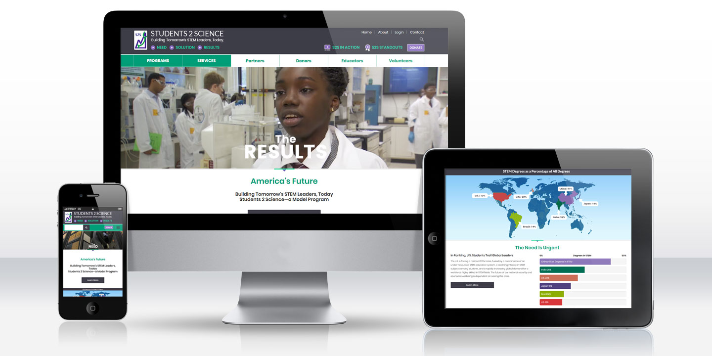 Students 2 Science: Website and Custom CRM