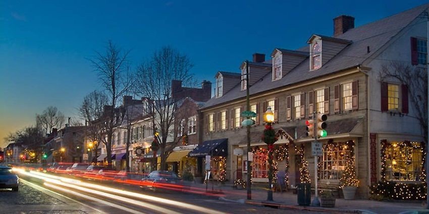Chestnut Hill, PA — aerial view of the Greater Philadelphia area