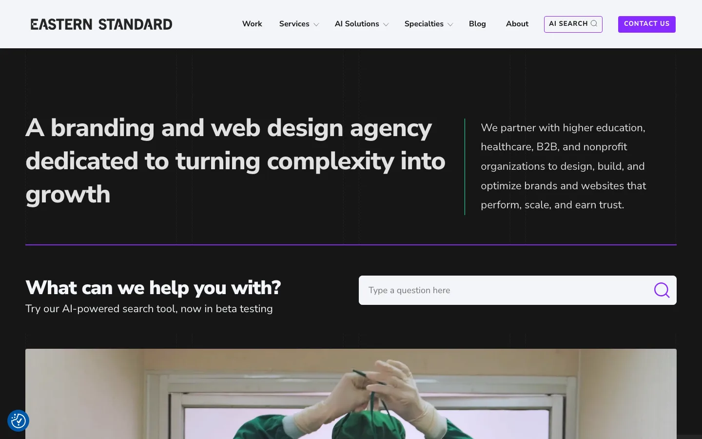 Top of the Eastern Standard website