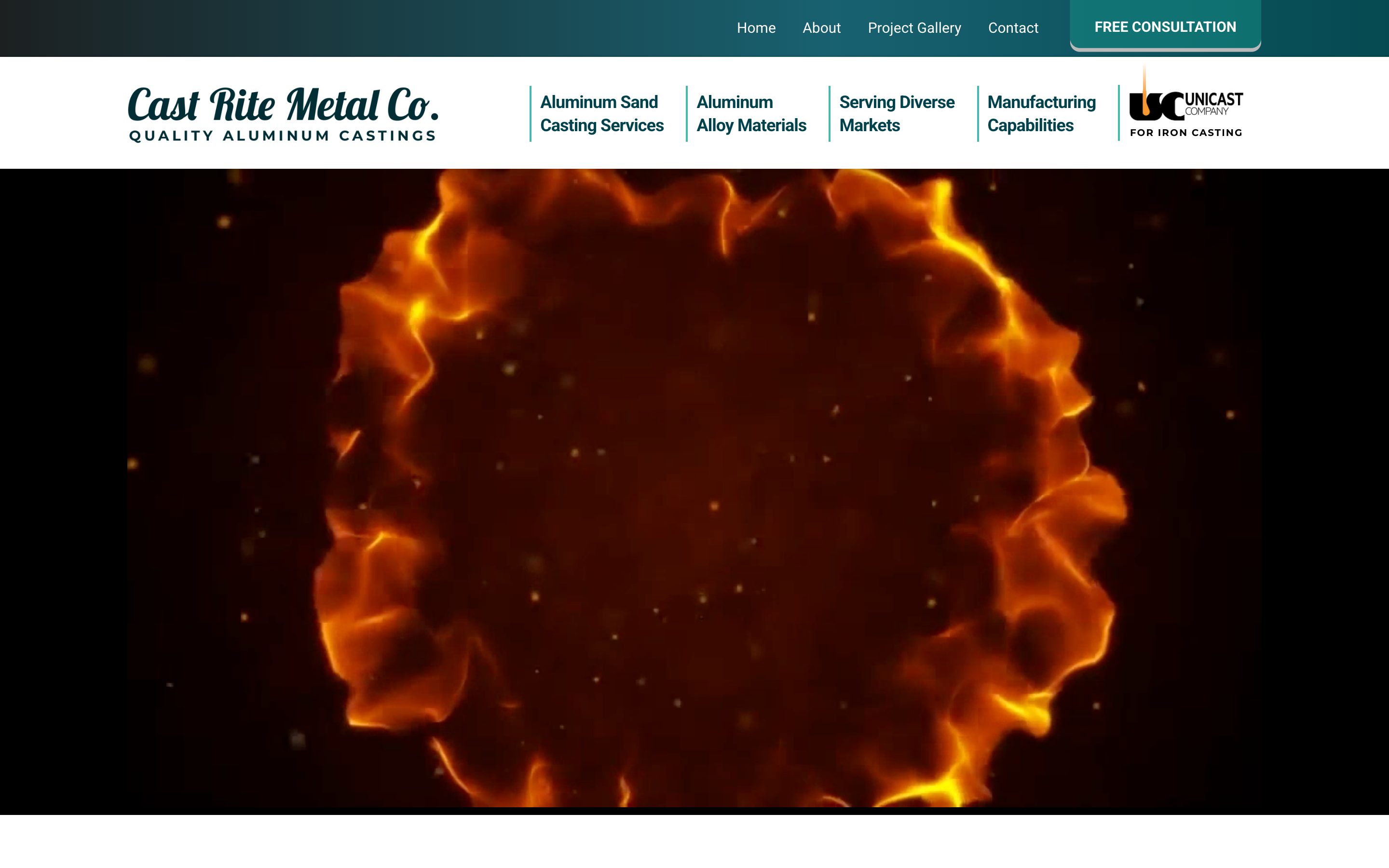 Cast Rite Metal homepage for aluminum sand casting services